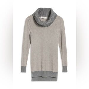 LOFT Heather Gray Cowl Neck Sweater